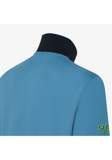 Polo con sottocollo a contrasto in piquet di cotone AVION AX SUN68 | A36150141 56